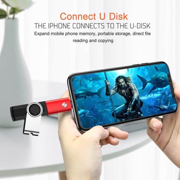 NOHON Famale USB to Lightning Camera Adapter Converter Data SD Card U Disk Short OTG For iPhone 11 Pro XS MAX XR X 6 6S 7 8 Plus - Image 4