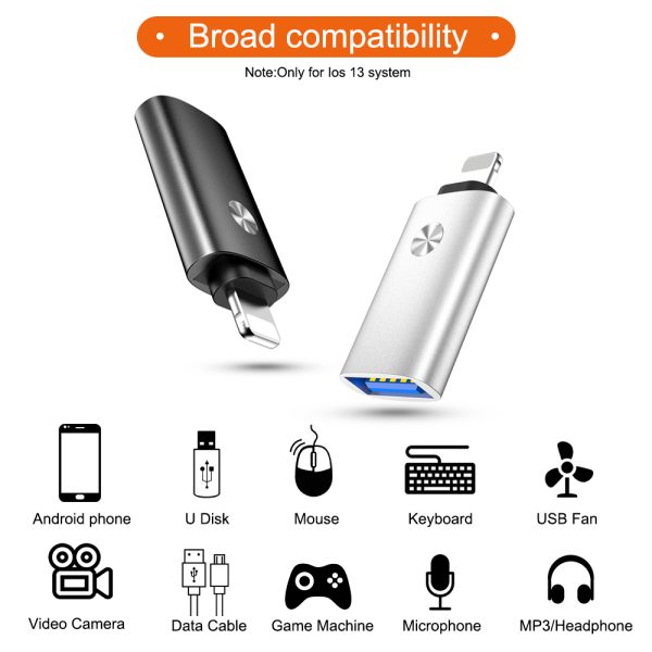 NOHON Famale USB to Lightning Camera Adapter Converter Data SD Card U Disk Short OTG For iPhone 11 Pro XS MAX XR X 6 6S 7 8 Plus - Image 6