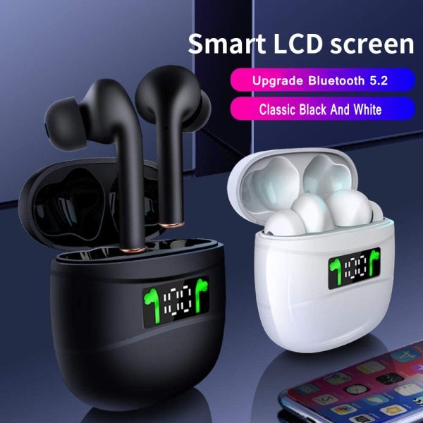 Wireless Earbuds Bluetooth 5.2 IPX7 Waterproof Earphones with LED Display Charging Case HD Stereo Built-in Mic Sports Earphones - Image 2