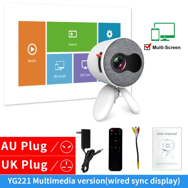 LEJIADA YG220 Mini Projector 3.5mm Audio Phone with screen Update Version Portable Pocket Cute Projector Video Player Kids Gift - Image 17