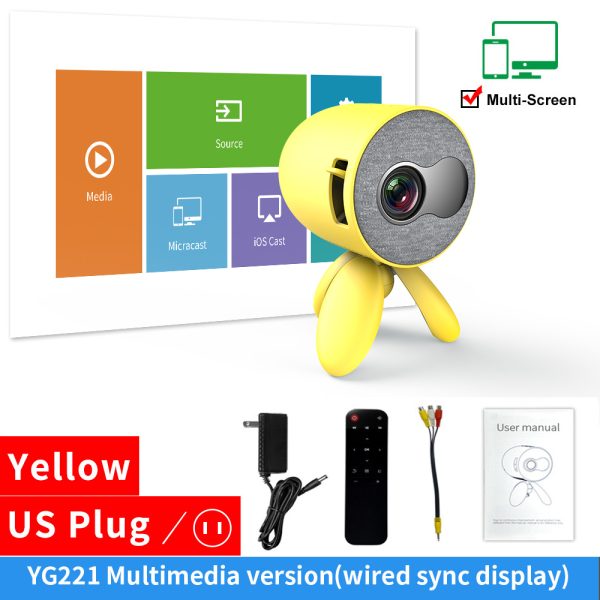 LEJIADA YG220 Mini Projector 3.5mm Audio Phone with screen Update Version Portable Pocket Cute Projector Video Player Kids Gift - Image 12