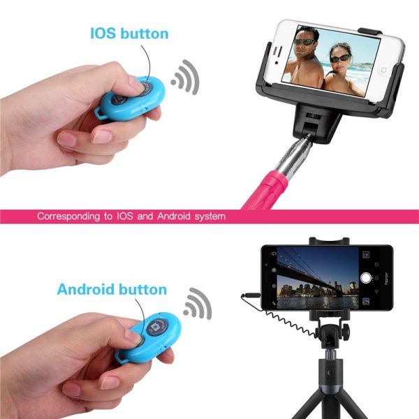 Wireless Bluetooth Smart Phone Camera Remote Control Shutter For Selfie Stick Monopod compatible Android IOS iPhone X iPhone 8 - Image 4