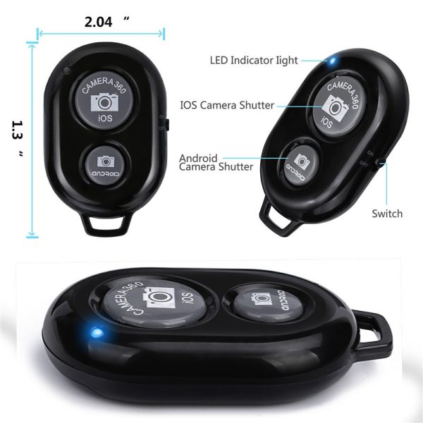 Wireless Bluetooth Smart Phone Camera Remote Control Shutter For Selfie Stick Monopod compatible Android IOS iPhone X iPhone 8 - Image 2