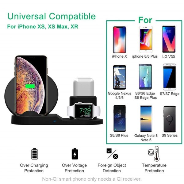 10W Qi Wireless Charger For Iphone XS XR 8 Plus 11 Pro Max Xiaomi Mi9 Huawei Fast Charger - Image 3