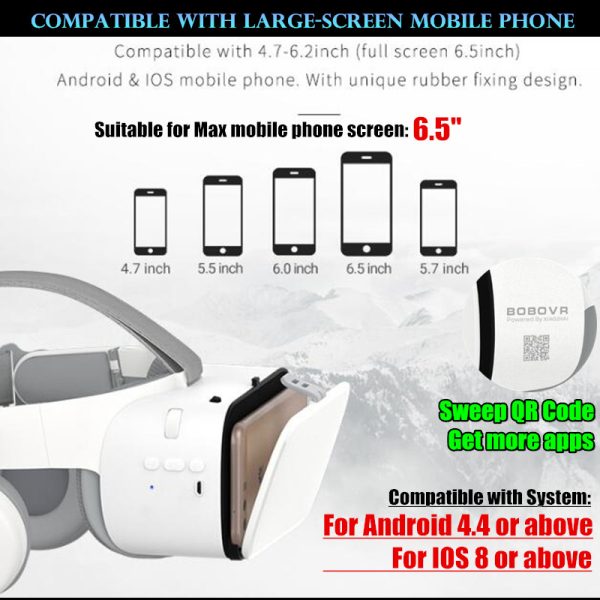 BOBO VR Z6 Bluetooth 3D Glasses Virtual Reality Box Google Cardboard Stereo Mic Headset Helmet - Image 4