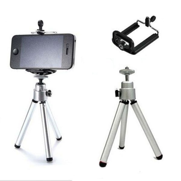 Mini Aluminum Tripod+Clip - Image 2