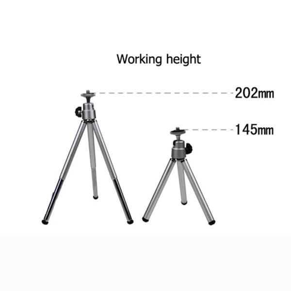 Mini Aluminum Tripod+Clip - Image 3
