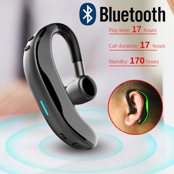 F600 Wireless Bluetooth Earphones Stereo Headset Single Handsfree with Microphone Business Bluetooth Headphones - Image 4