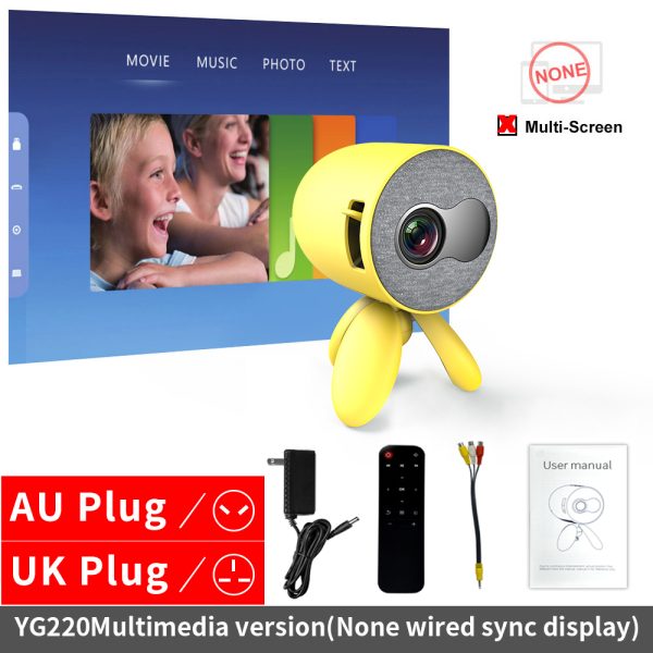 LEJIADA YG220 Mini Projector 3.5mm Audio Phone with screen Update Version Portable Pocket Cute Projector Video Player Kids Gift - Image 8
