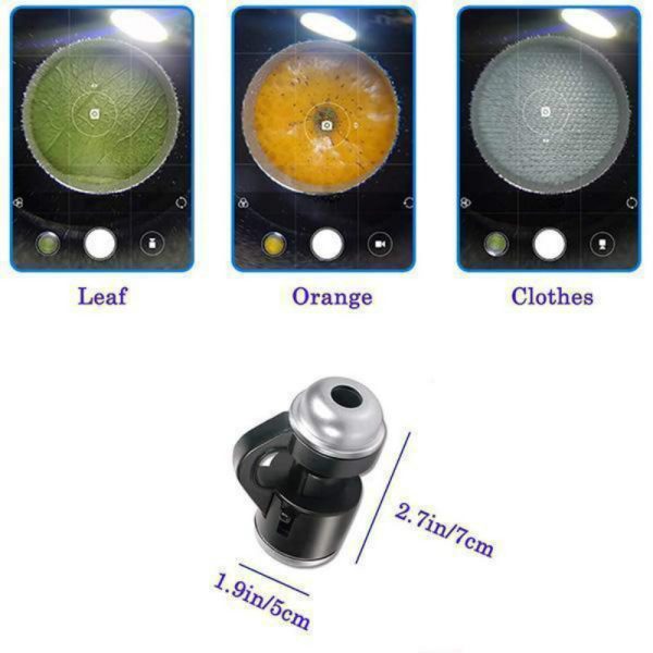 LED Mobile Phone Microscope 30X Cell Phone Clip Magnifying Glass Digital Microscope HD Camera for Smartphone PCB Inspection Tool - Image 6