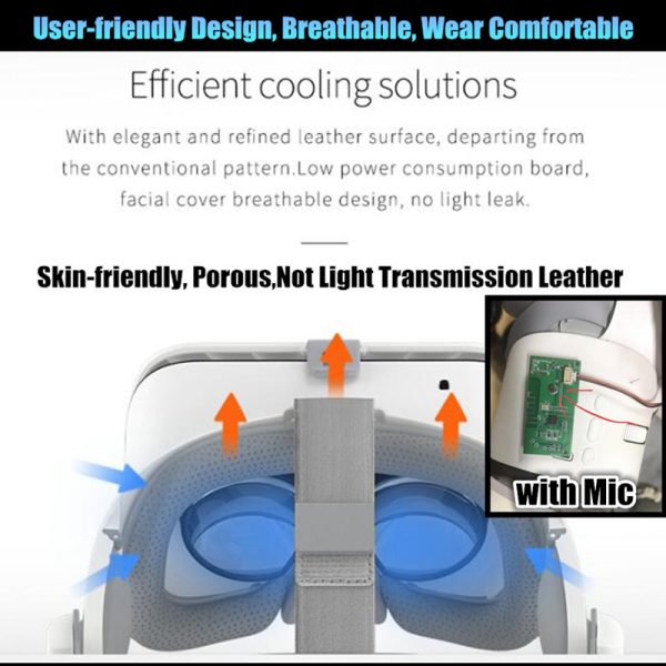 BOBO VR Z6 Bluetooth 3D Glasses Virtual Reality Box Google Cardboard Stereo Mic Headset Helmet - Image 6