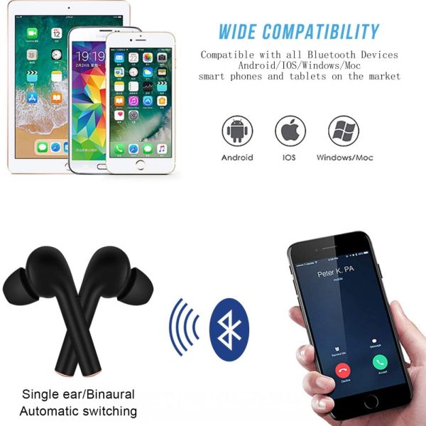 Wireless Earbuds Bluetooth 5.2 IPX7 Waterproof Earphones with LED Display Charging Case HD Stereo Built-in Mic Sports Earphones - Image 4