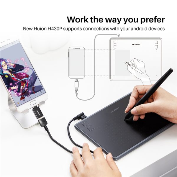 H430P Graphics Drawing Digital Tablets Signature Pen Tablet OSU Game Tablet with Battery-Free Stylus Pen with  Gift - Image 2