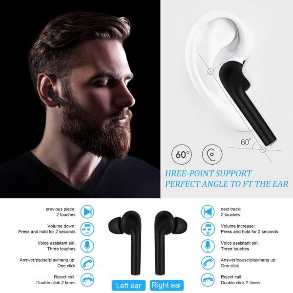 Wireless Earbuds Bluetooth 5.2 IPX7 Waterproof Earphones with LED Display Charging Case HD Stereo Built-in Mic Sports Earphones - Image 3