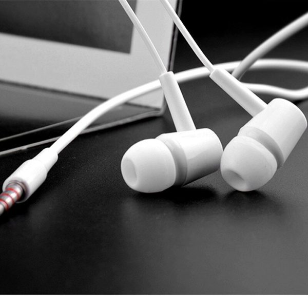 Wired earphone 3.5mm Earbud With Mic Volume Control waterproof Music Gaming In-ear Sport Headset off white Earbuds for music MP3 - Image 4