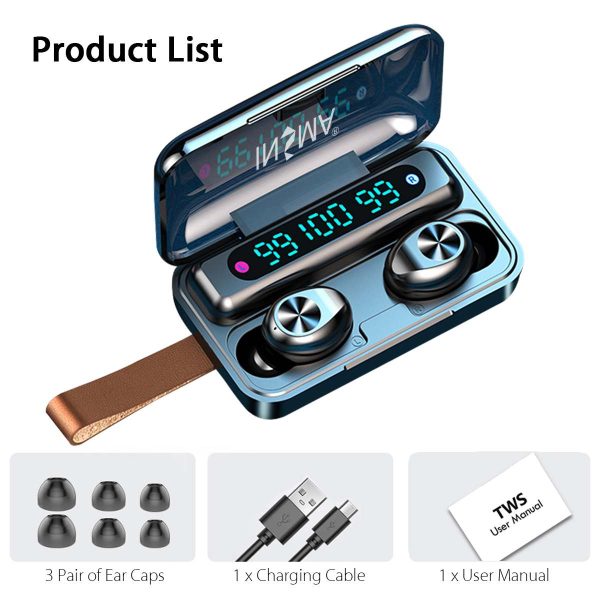 F9-10 3led Bluetooth 5.0 TWS Earphones - Image 6