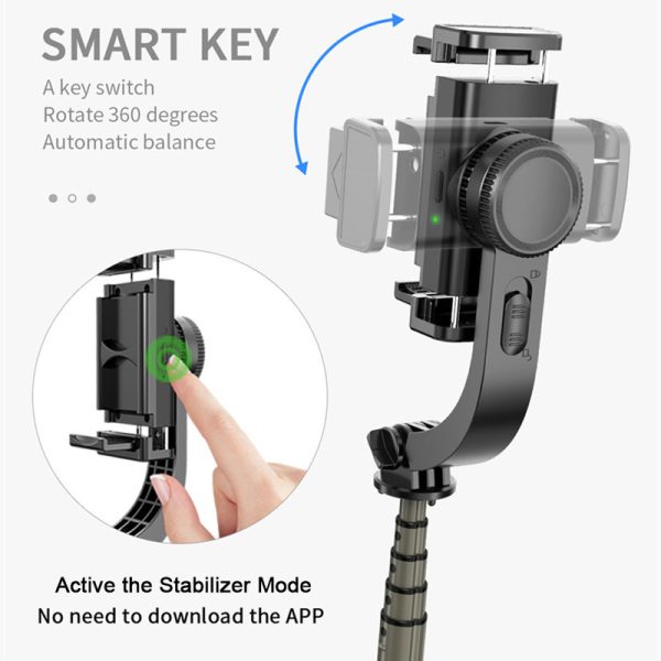 Phone Stabilizer Video Record Universal Handheld Gimbal Smartphone Stabilizers Wireless Bluetooth Selfie Stick Vlog Live Stream - Image 2