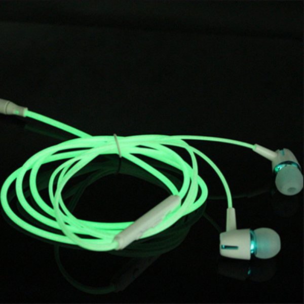 Luminous Headset 3.5mm Plug Wired Glowing Earphone with Mic Volume Control Bass Earbud for IPhone Samsung Huawei Xiaomi Phone Pc - Image 2
