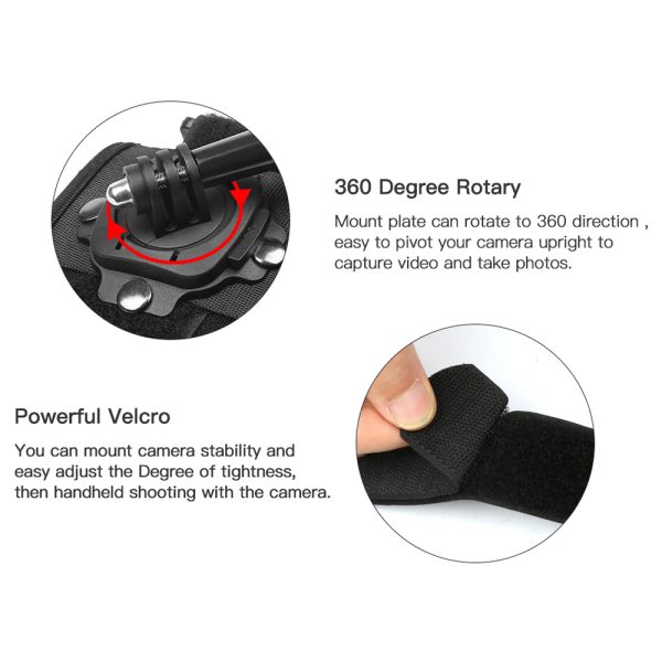 360 Degree Rotation Hand Wrist Strap for GoPro Hero 7 5 6 4 Session Xiaomi Yi 4K Lite SJ4000 H9 Arm Belt Go Pro Accessory - Image 3