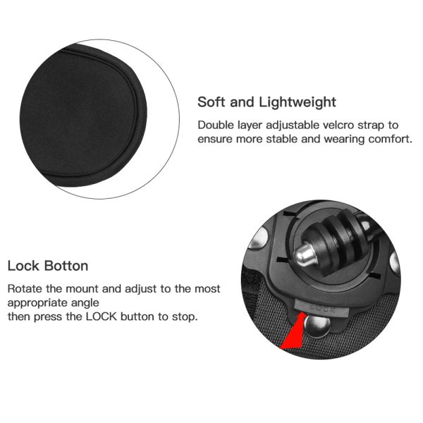 360 Degree Rotation Hand Wrist Strap for GoPro Hero 7 5 6 4 Session Xiaomi Yi 4K Lite SJ4000 H9 Arm Belt Go Pro Accessory - Image 4