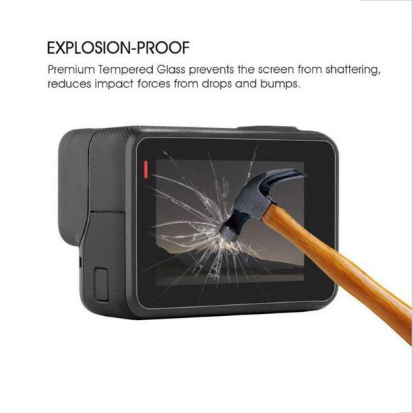 Tempered Glass Protector Cover Case For GoPro Go pro Hero 5 6 7 Hero5 Hero6 Hero7 Black Camera Lens LCD Screen Protective Film - Image 2
