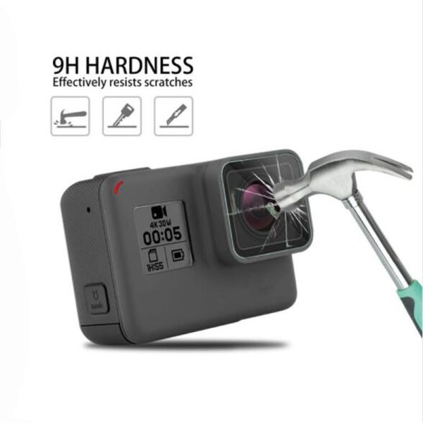 Tempered Glass Protector Cover Case For GoPro Go pro Hero 5 6 7 Hero5 Hero6 Hero7 Black Camera Lens LCD Screen Protective Film - Image 3