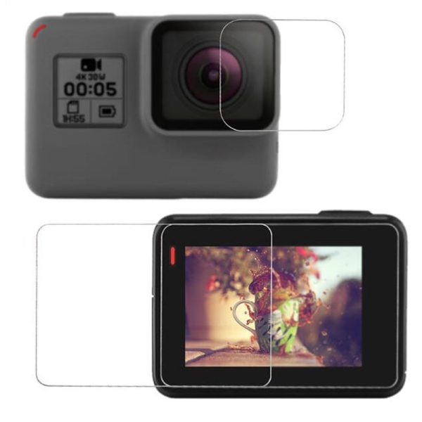 Tempered Glass Protector Cover Case For GoPro Go pro Hero 5 6 7 Hero5 Hero6 Hero7 Black Camera Lens LCD Screen Protective Film