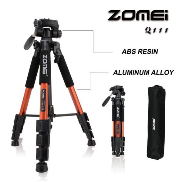 Q111 Professional Portable Travel Aluminum Camera Tripod&Pan Head for SLR DSLR Digital Camera Three color - Image 8