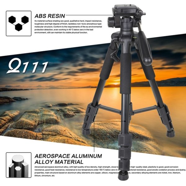 Q111 Professional Portable Travel Aluminum Camera Tripod&Pan Head for SLR DSLR Digital Camera Three color - Image 10