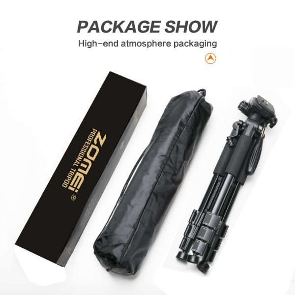 Q111 Professional Portable Travel Aluminum Camera Tripod&Pan Head for SLR DSLR Digital Camera Three color - Image 6